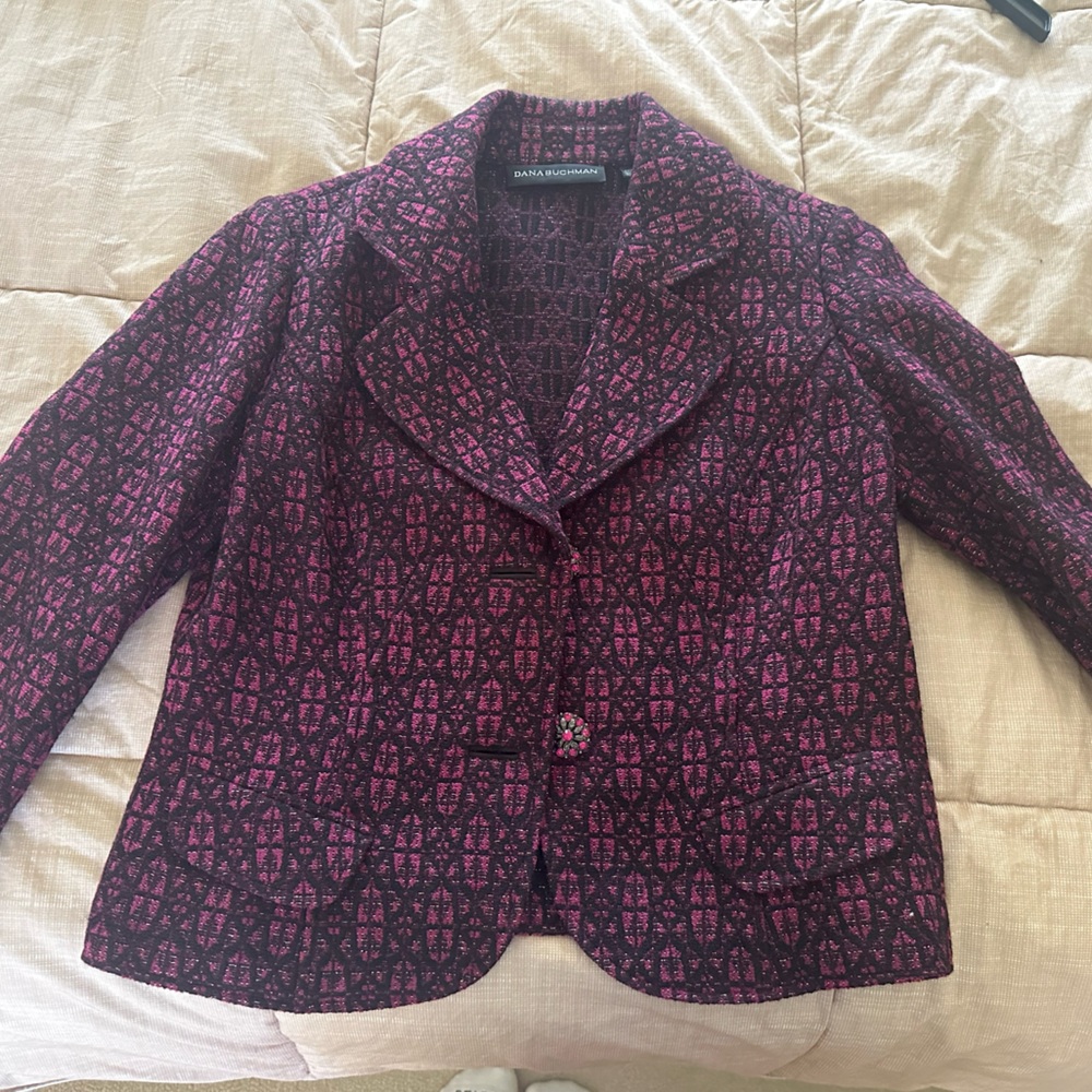 Purple and Black Dana Buchman Coat